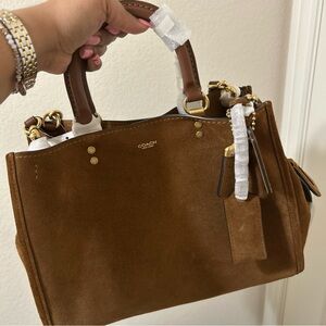 Coach Rogue 31 Suede Satchel